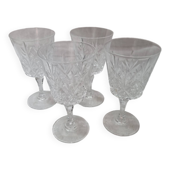 4 crystal wine glasses from 1980