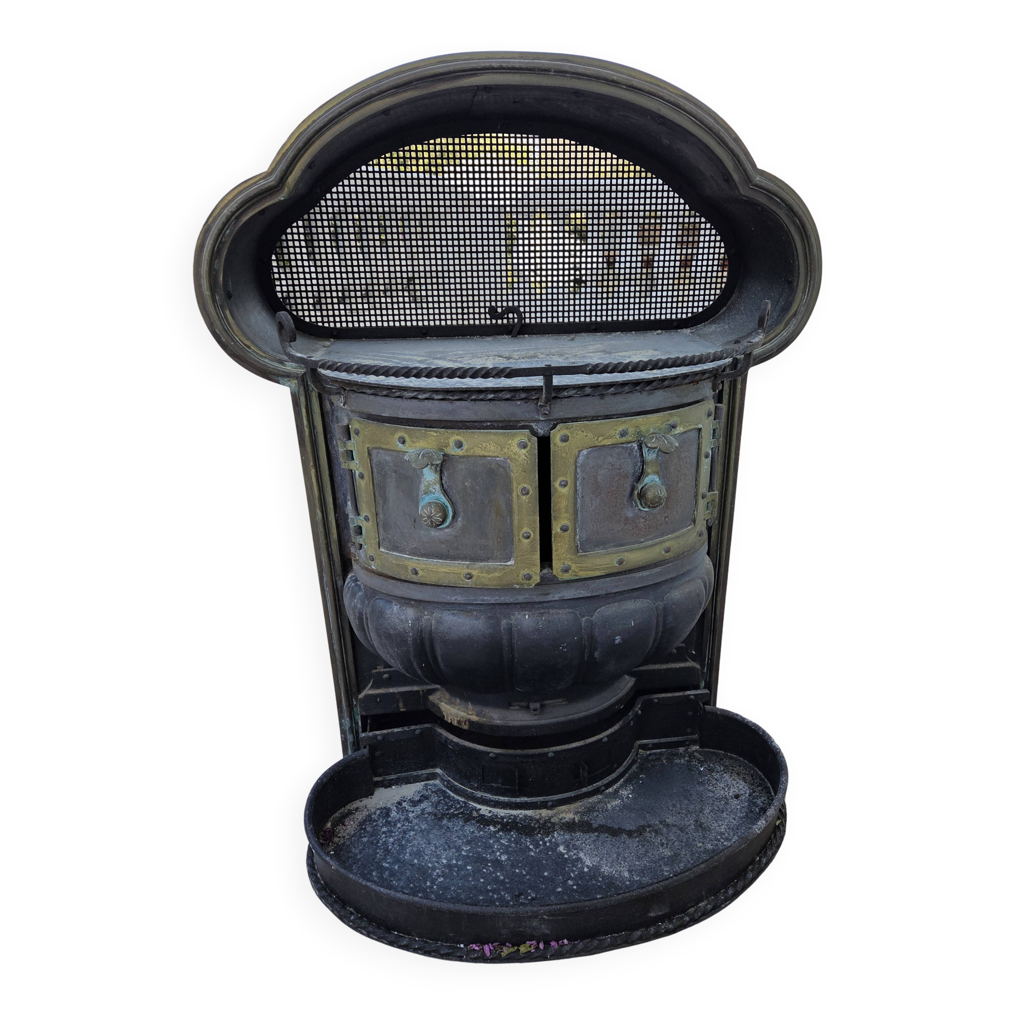Antique wooden stove, Art Nouveau style