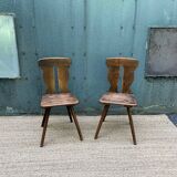 Pair of chairs made of vintage wood
