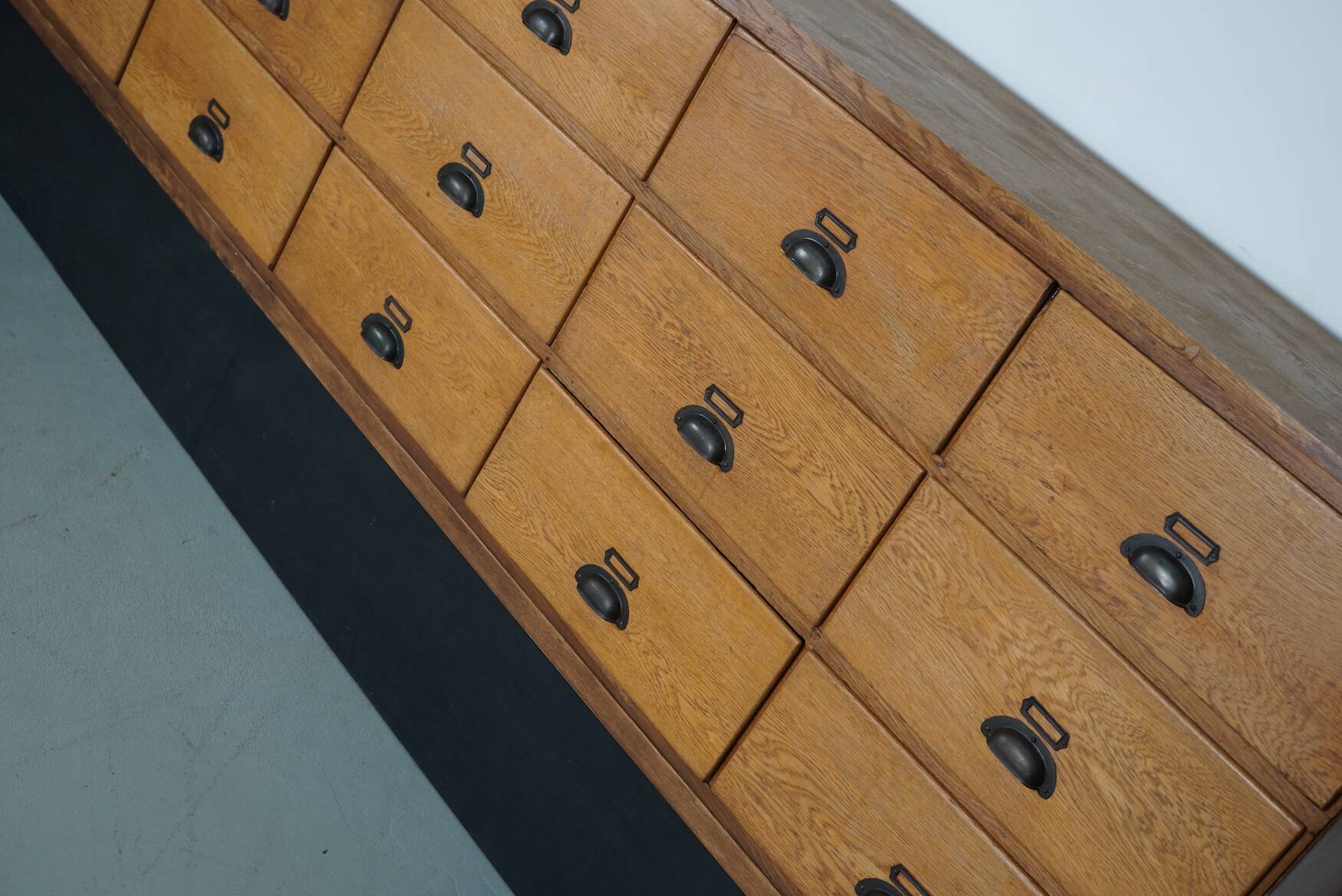 Large Vintage Dutch Oak Shop Cabinet / Sideboard, 1950s