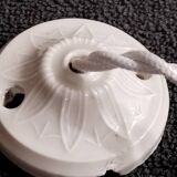 Clichy white glass portable lamp