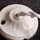 Clichy white glass portable lamp