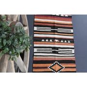 Vintage Turkish Oushak Handmade Wool Cotton White Kilim Runner Rug 60x295