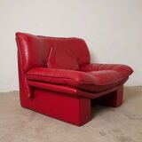 Vintage leather armchair "Ambassador", Nicoletti Salotti, Italy, 1980