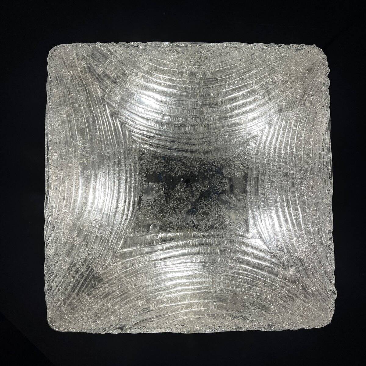 Vintage large Murano glass ceiling lamp by J. T. Kalmar, Austria, 1960s.