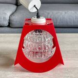 Vintage molded glass pendant light