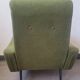 Fauteuil vintage style scandinave tissu vert