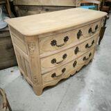 Louis XIV style solid cherry chest of drawers