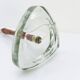 Scandinavian table lamp in glass, wood and brass 1960 Nybro Armaturfabrik