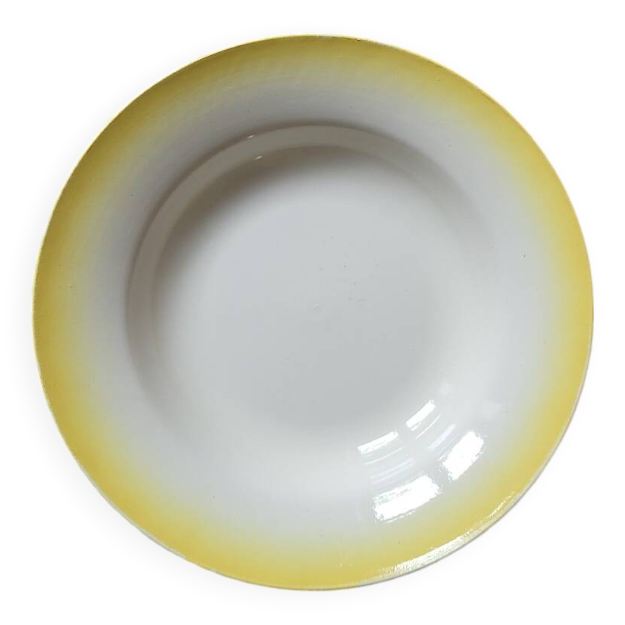 Yellow tie and dye deep plate