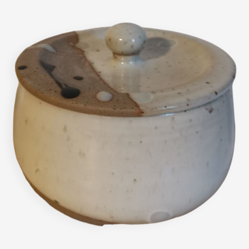 Handcrafted enamelled vintage stoneware box