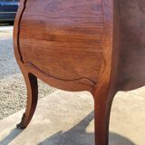 Louis xv style curved chest of drawers in mahogany