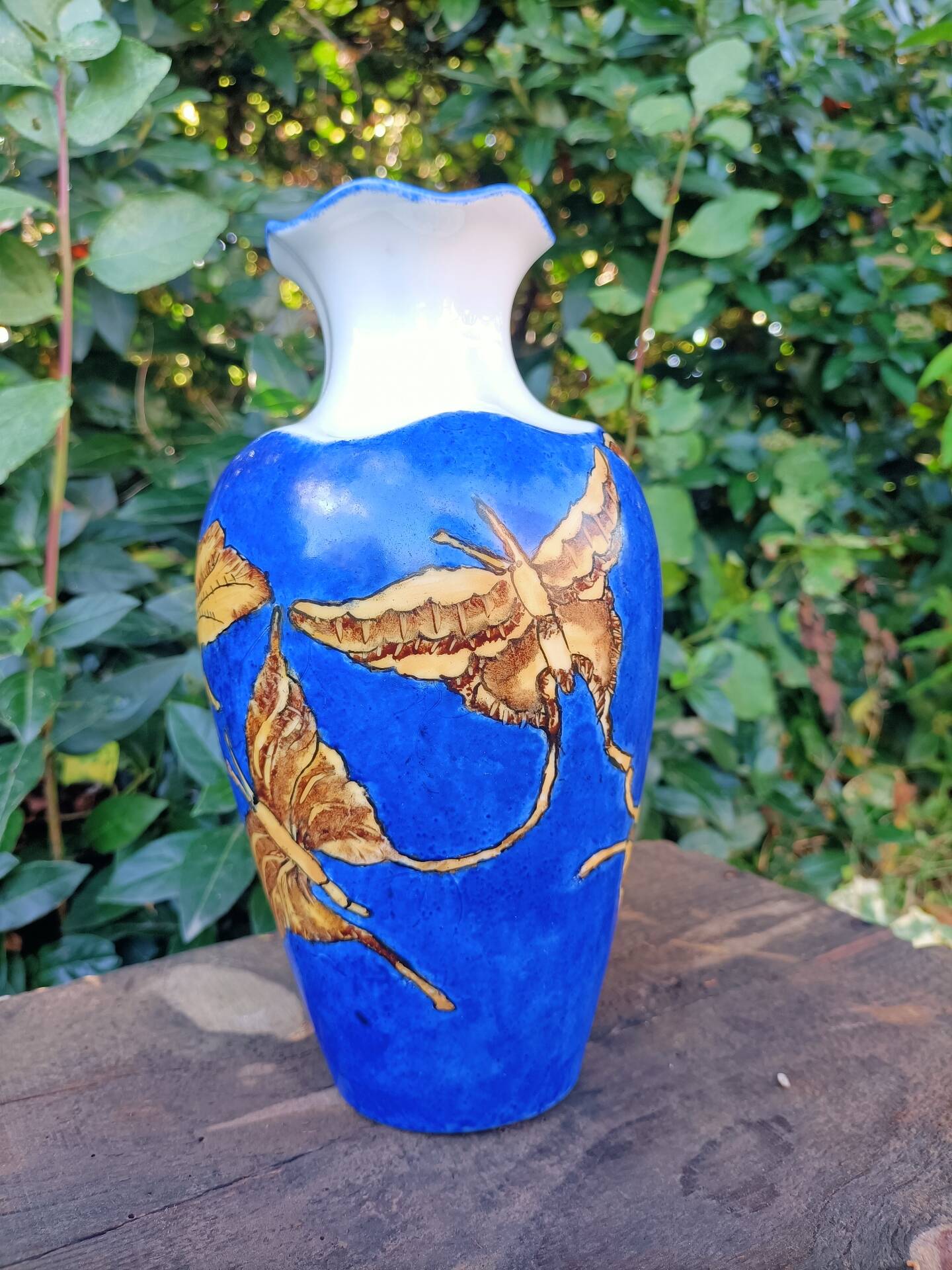 Vase Butterflies Limoges France
