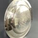Circular silver metal dish signed Christofle pearl model
