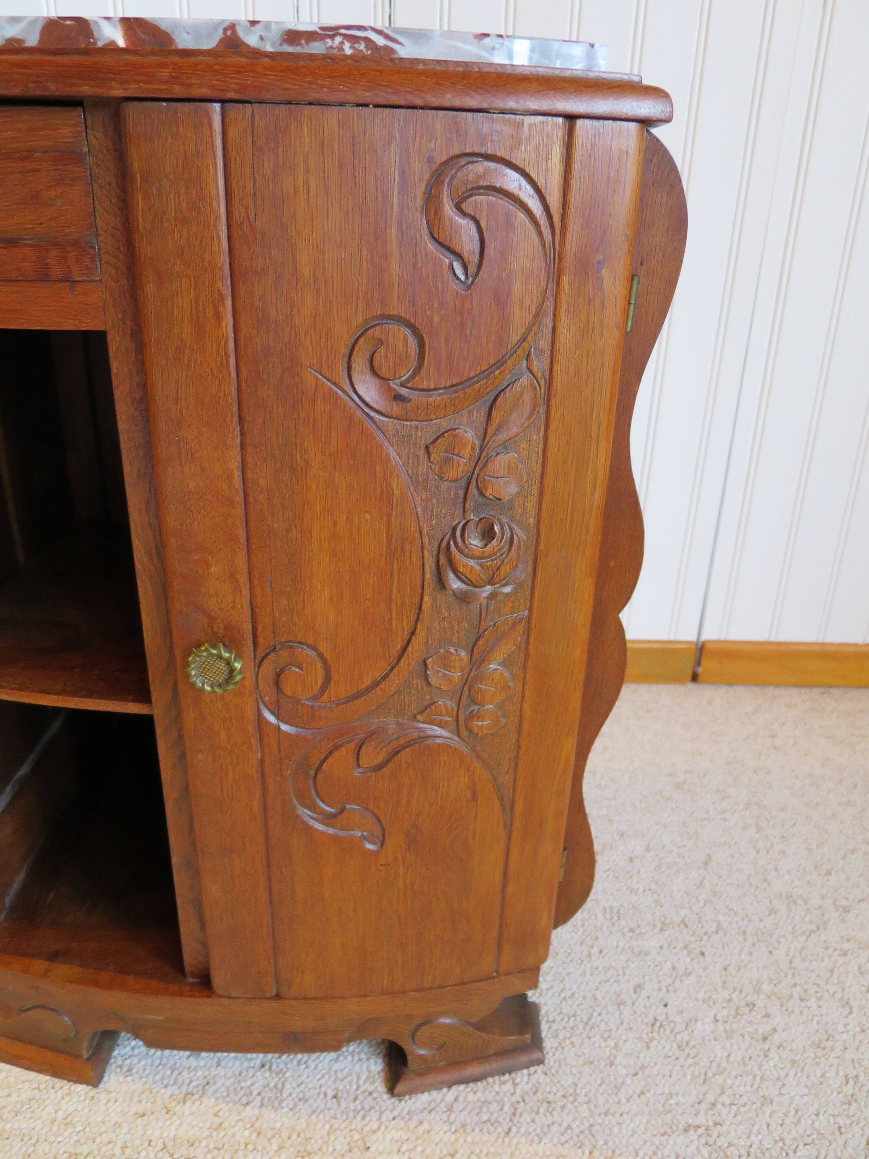 Bedside table - occasional furniture - Art Deco - 1 door - 1930s
