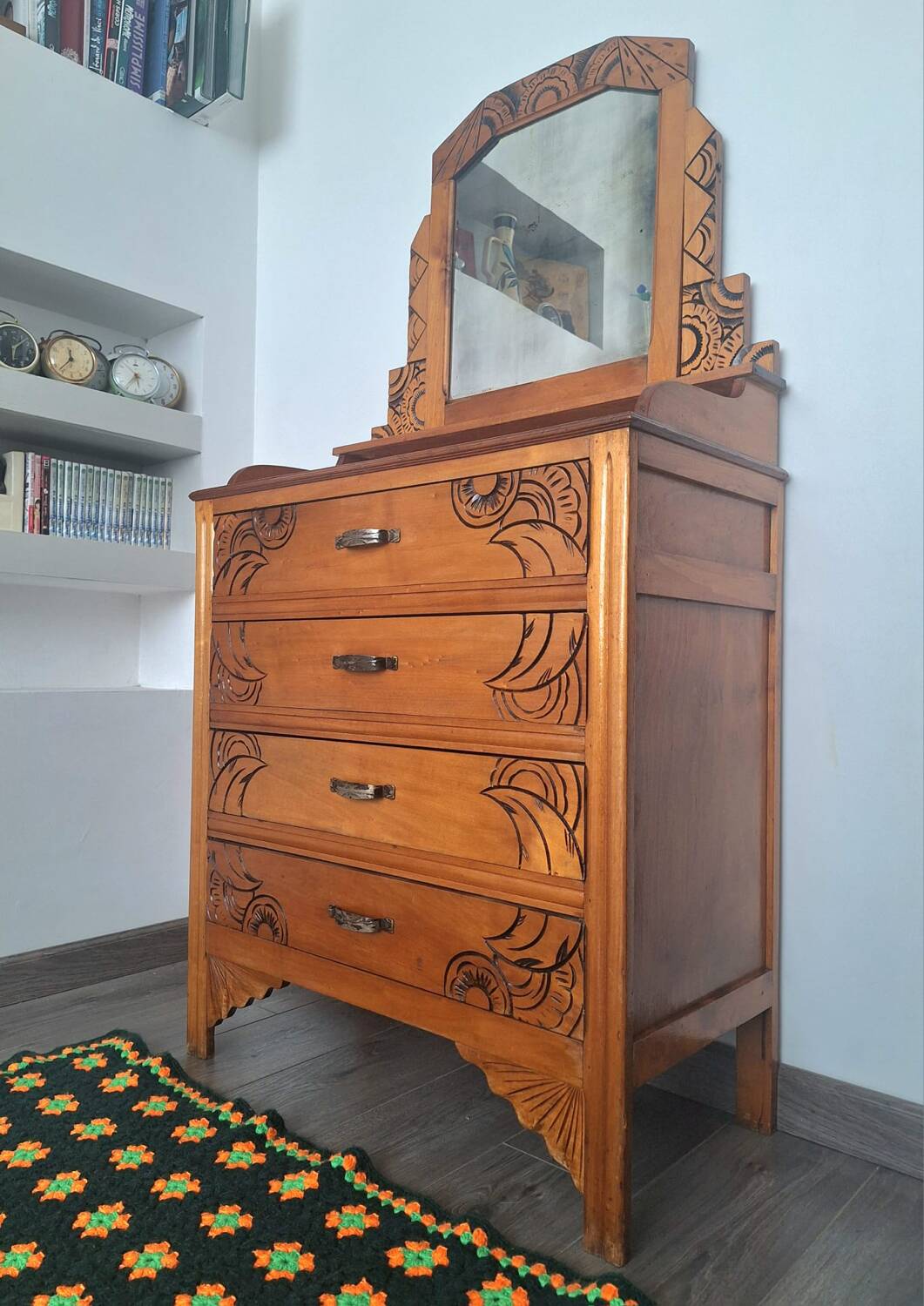 Art Deco dressing table, vintage antique furniture