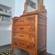 Commode coiffeuse art déco, meuble ancien vintage