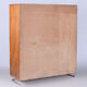 Restored oak bauhaus wardrobe, chrome-plated steel, czechia, 1930s