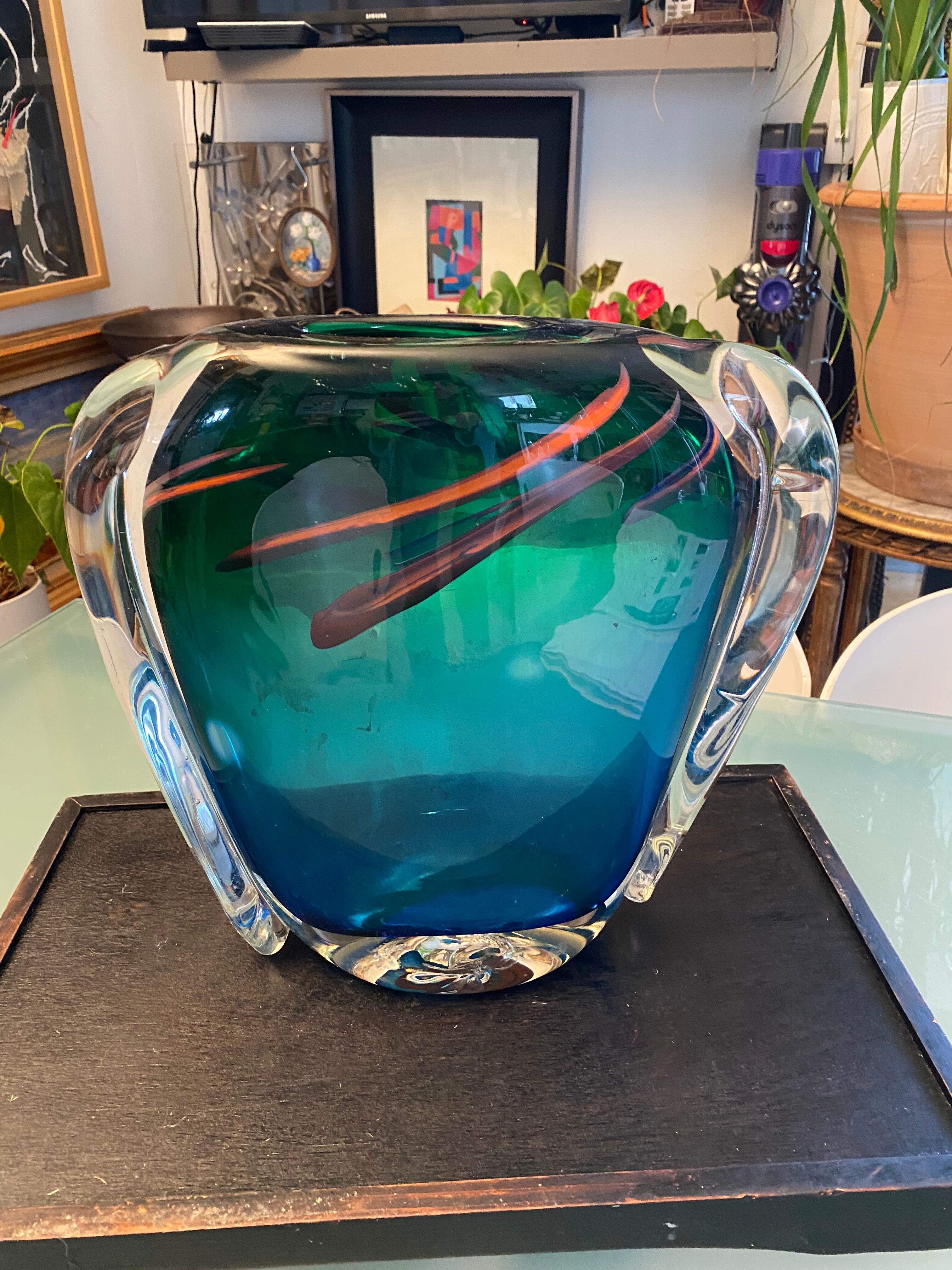 Important Vase Murano Sommerso