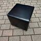 Pair of designer poufs in faux leather