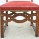 6 red leather chairs