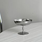 6 coupelles sur pied en inox mat