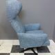 Blue Highback swivel chair 1960s
