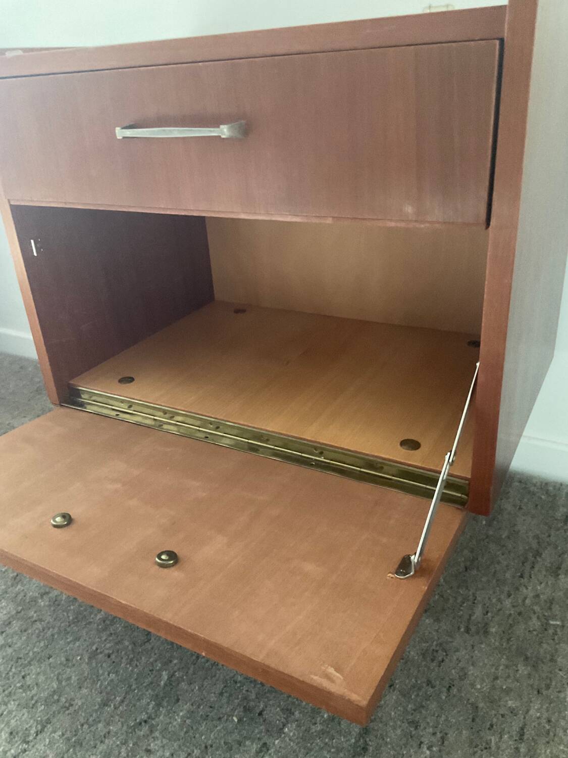 Scandinavian teak bedside table from the 60s and 70s