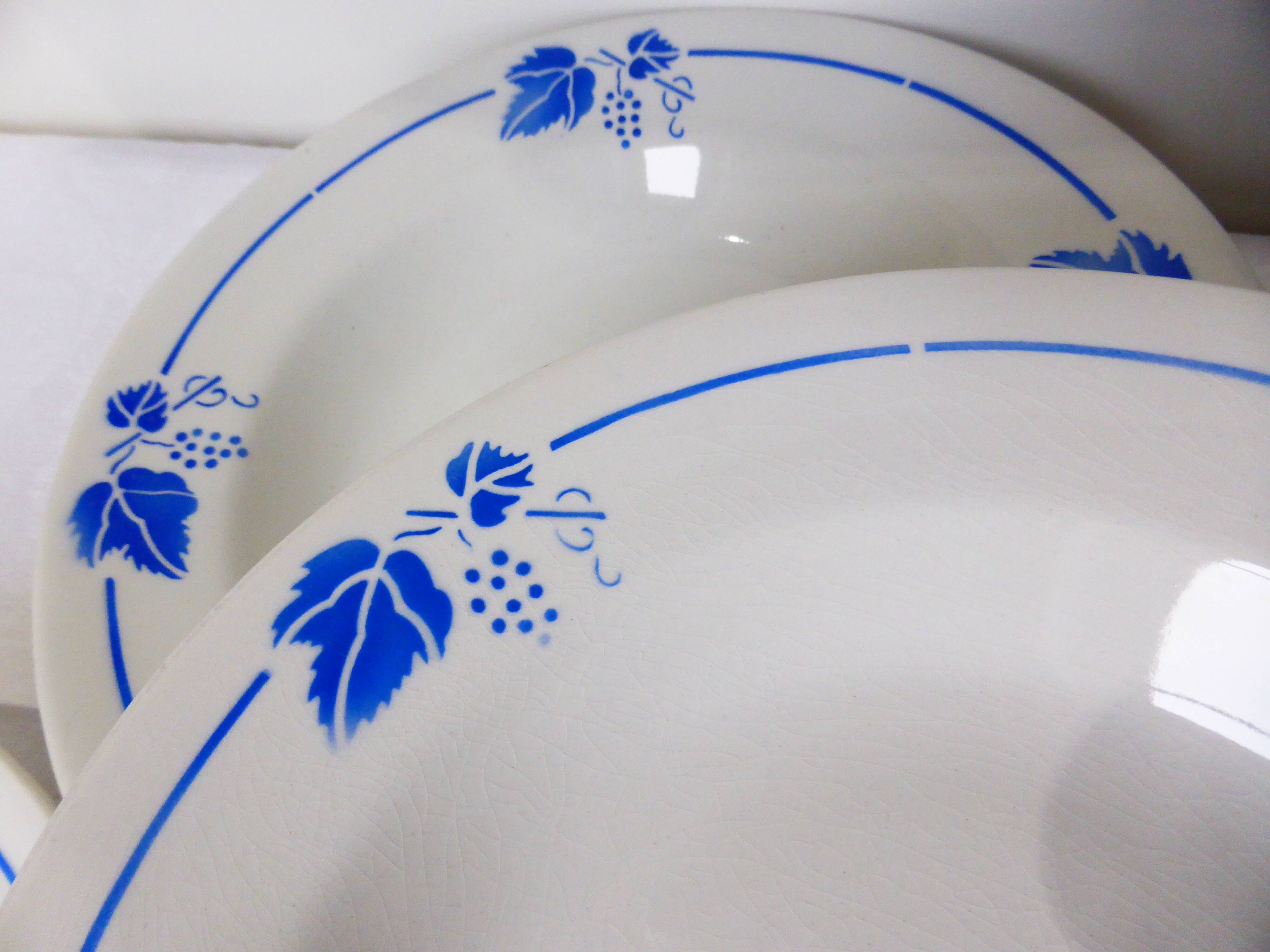 5 deep plates Roselys model vine 211251