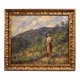 Italian landscape with figure painting signed and dated 1914