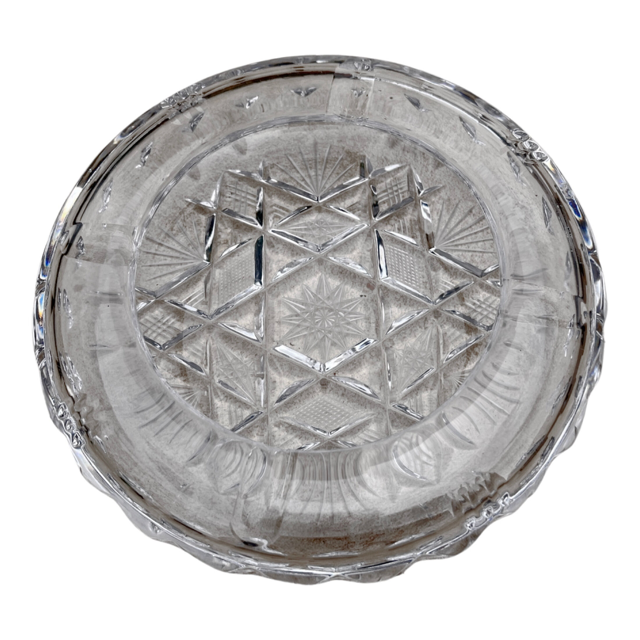 Large crystal ashtray of Huta Szkła Julia, Poland, 1980s.