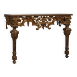 20th Century Italian Baroque style gilded and carved wall console