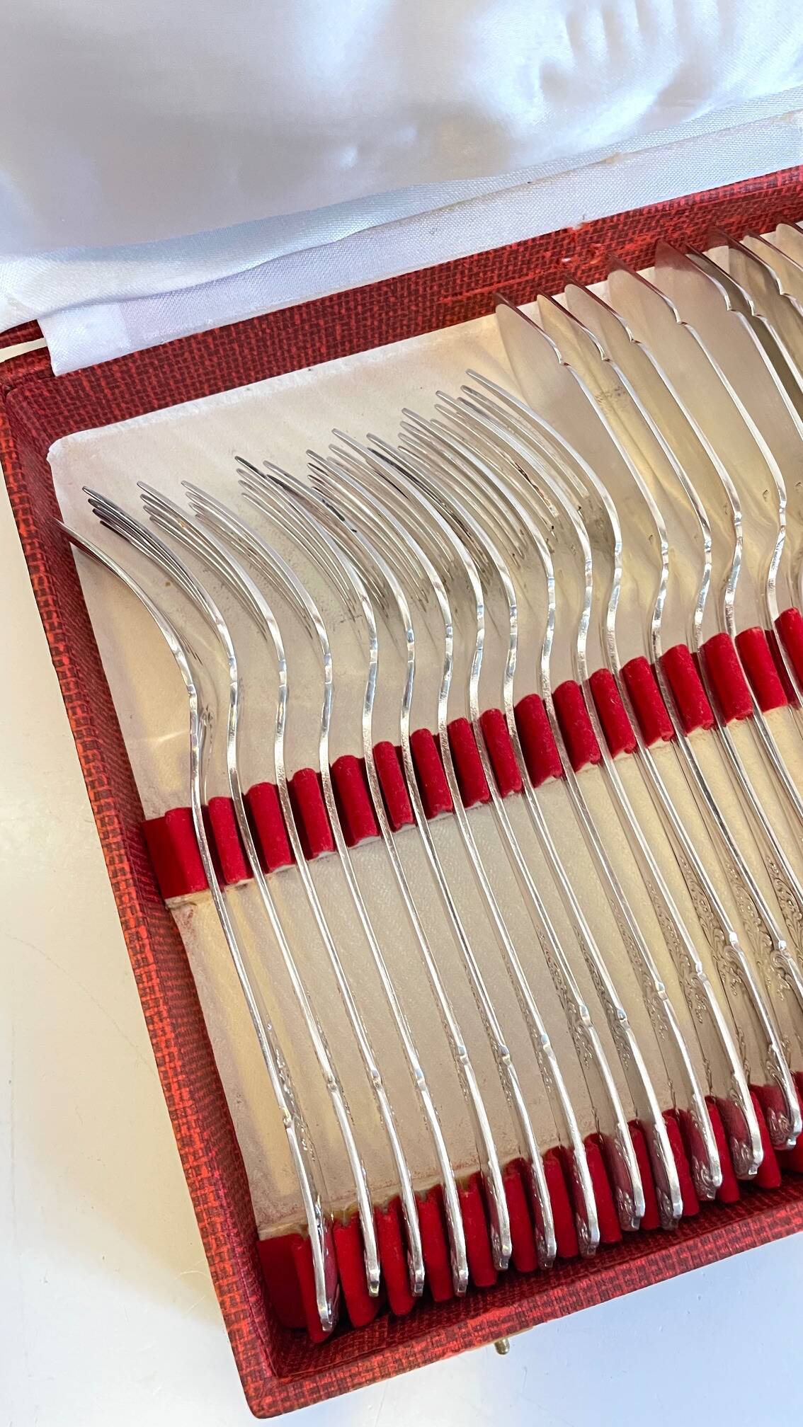 PLATIL 12 Couverts à Poisson  Métal Argenté