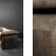 Vintage Mid-Century Modern German Brutalist 2-Seater Brown Leather Bed Sofa