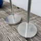 Pair of modernist aluminum candlesticks