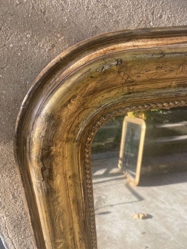 Miroir Louis-Philippe doré