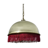 Bistro fringe pendant light, solid brass billiard table
