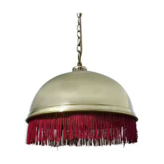 Bistro fringe pendant light, solid brass billiard table