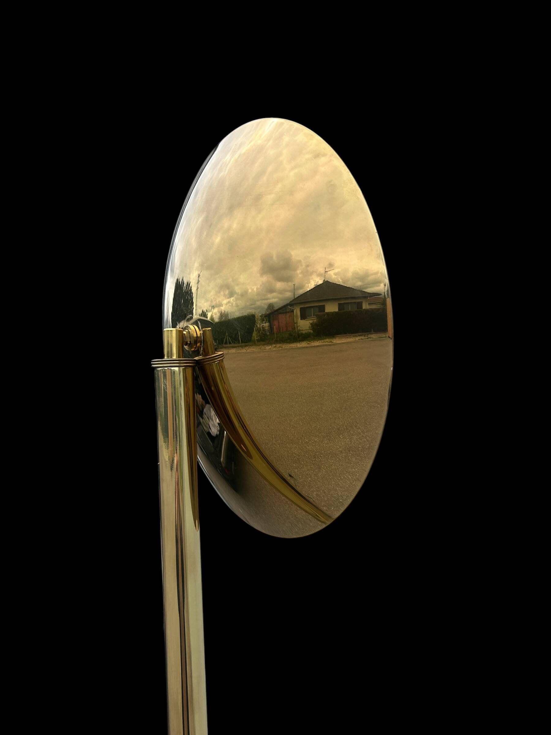 vintage lamp post in teak and brass