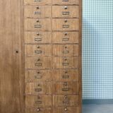 Meuble de métier à clapets en chêne, rénové