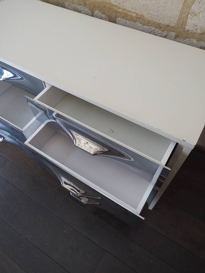 DF-2000 Commode by Raymond Loewy – chrome – Space Age design