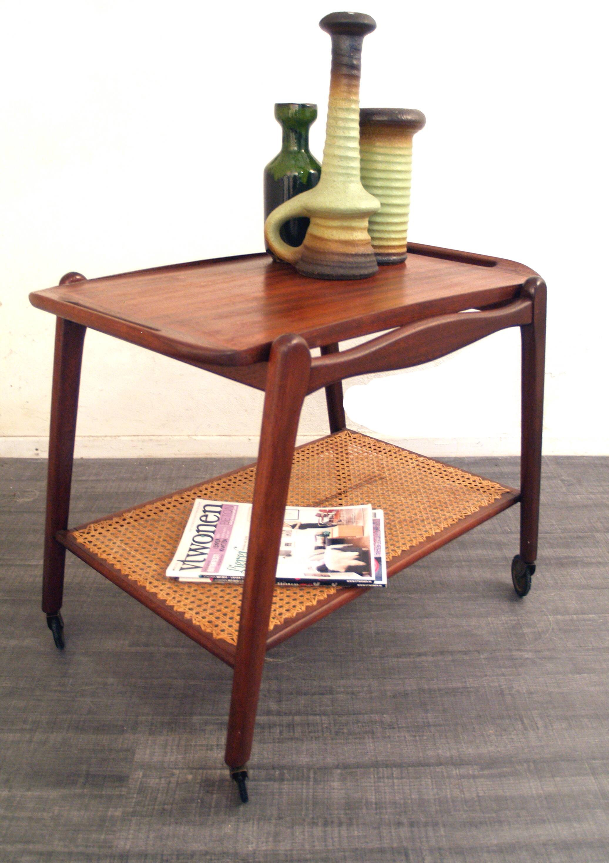 1950s Danish trolley serving cart