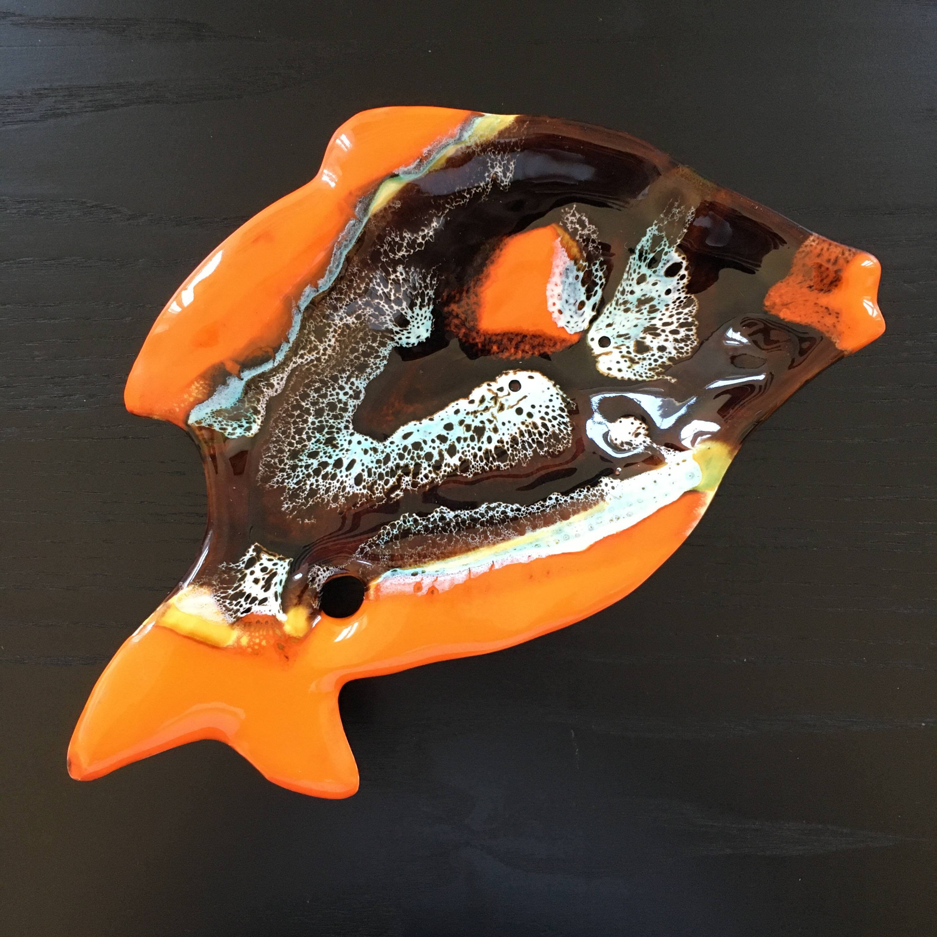 Orange fish catchall tray