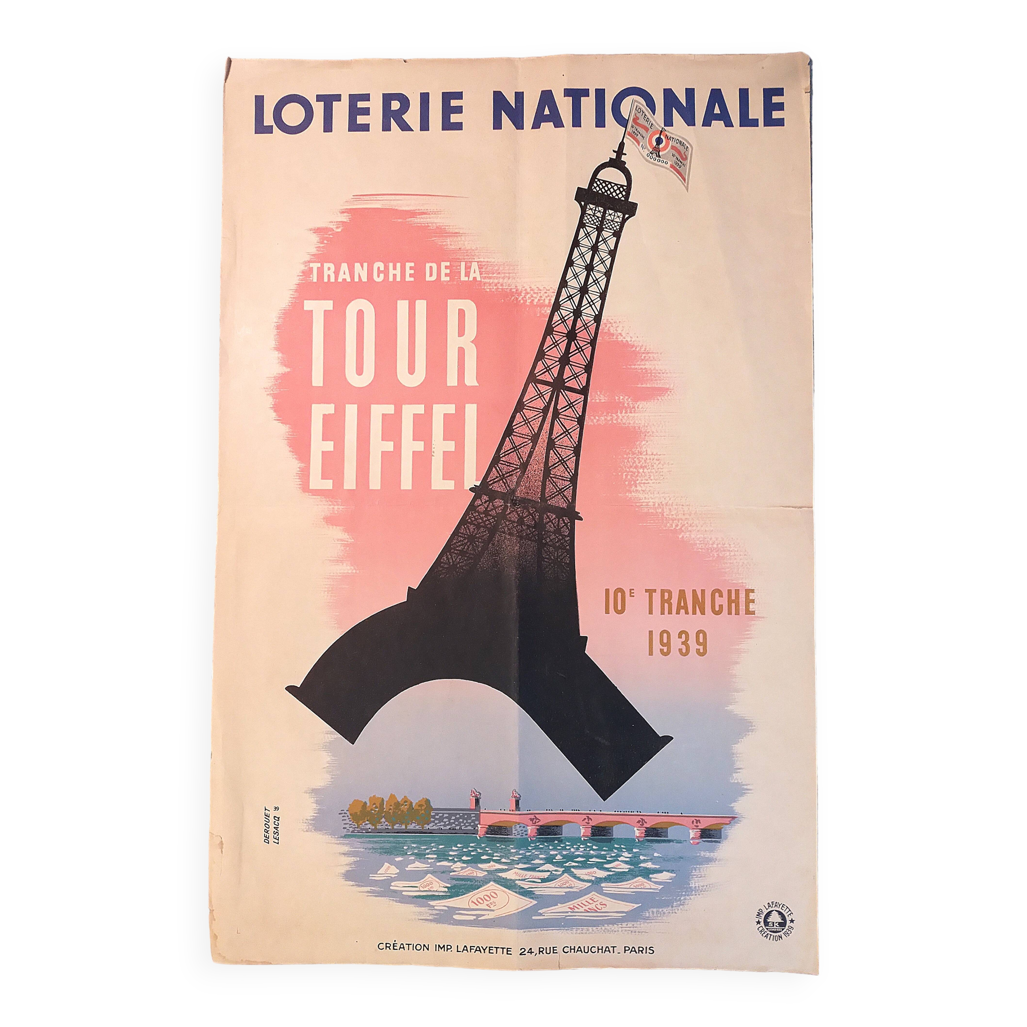 "Eiffel Tower" lottery poster 1939
