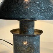 LAMPE Coeur ZINC Vintage