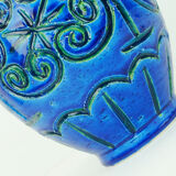 large italian mid century italica ars jug VASE jug rimini blue glaze