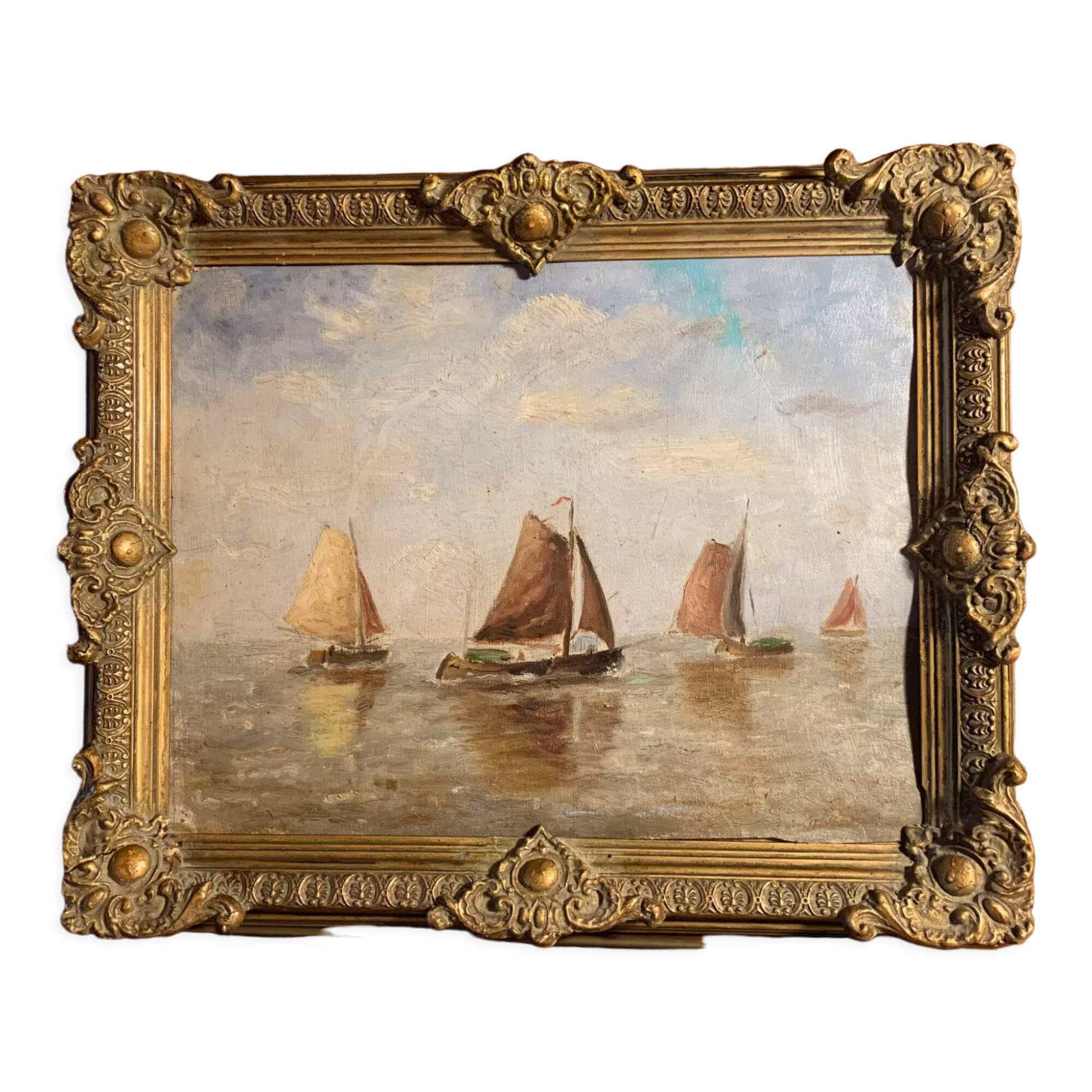 Oil painting on canvas Marine