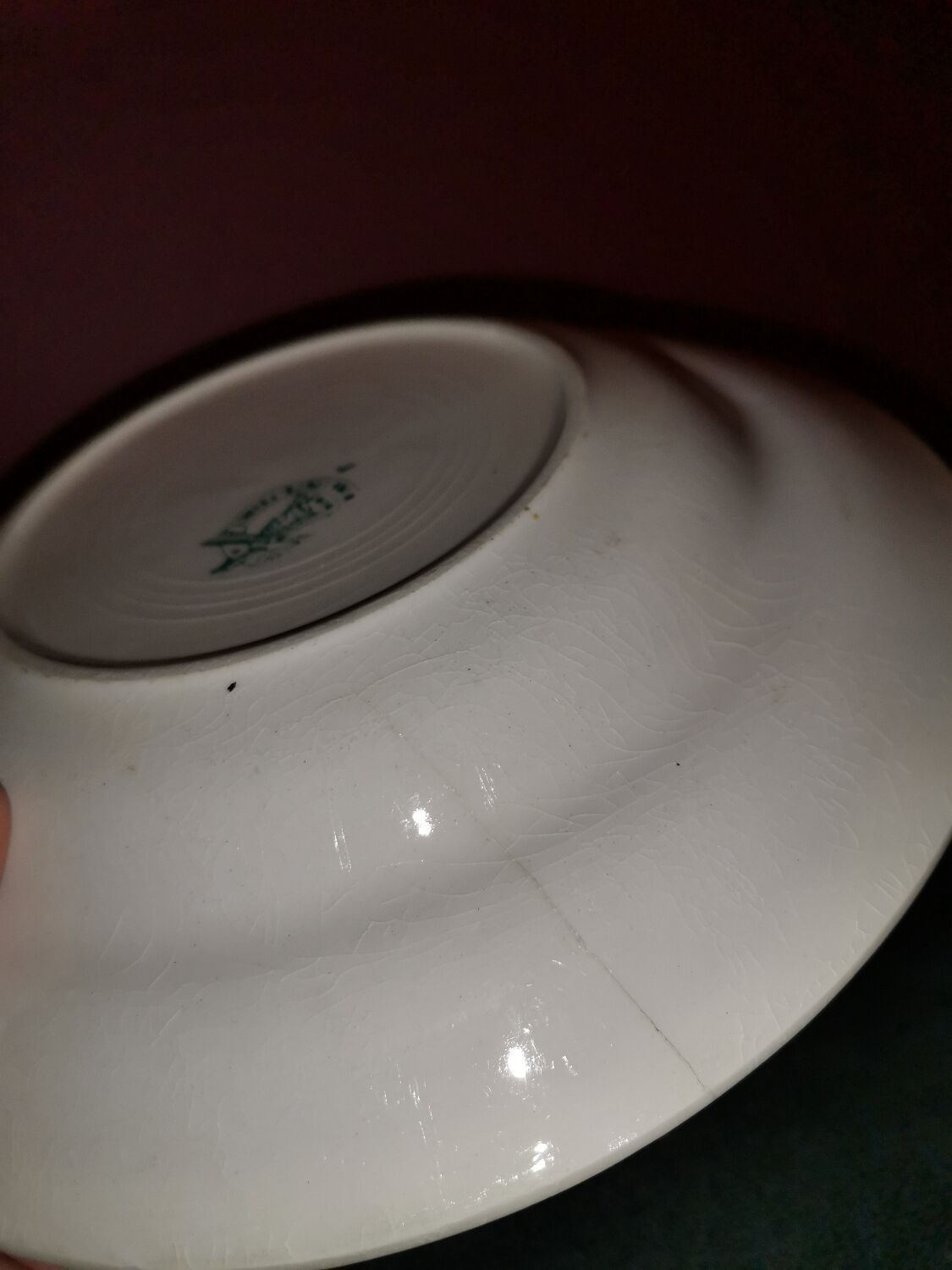 Green Scottish plates Moulin des Loups