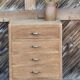 Vintage 5-drawer chest of drawers from the 1940s in raw oak.