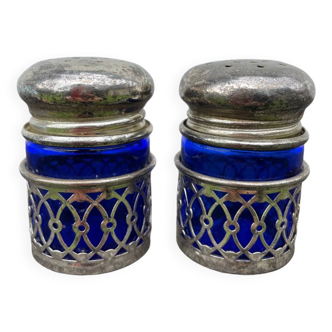 Silver-plated salt and pepper shaker, 1950
